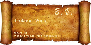 Brukner Vera névjegykártya